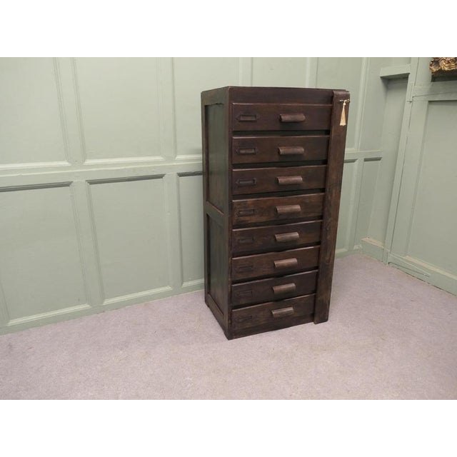 8 Drawer Wellington Chest Filing Cabinet This very useful filing chest has 8 drawers each with a brass label holder and a...