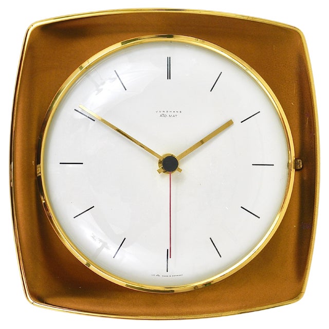 JUNGHANS ゴールド ブラック 置時計 ドイツ quartz VINTAGE JUNGHANS ASTRO Quartz Gents WATCH Cal. 667.20
