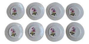 Bohemian Plates from Keller and Guerin Lunéville Badonviller, Set of 8