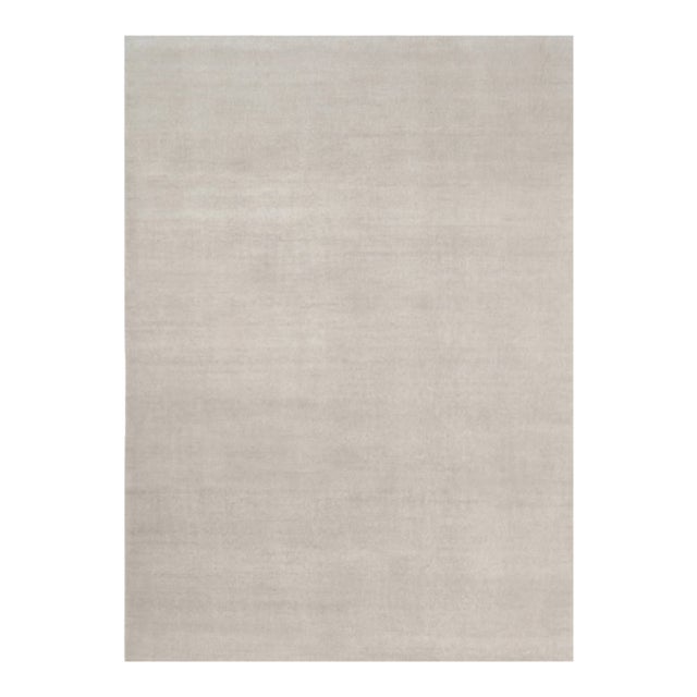 Rug & Kilim’s Oversized Contemporary Textural Solid Rug in Ivory Tones - 10x14 For Sale