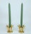 Metal 1980's Lycenta Sweden Gold Plated & Crystal Candle Holders, a Pair For Sale - Image 7 of 8