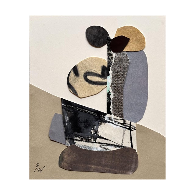 "Vessel 6" Original Mixed-Media Framed Collage on Paper by Zac Woodiel For Sale - Image 4 of 11