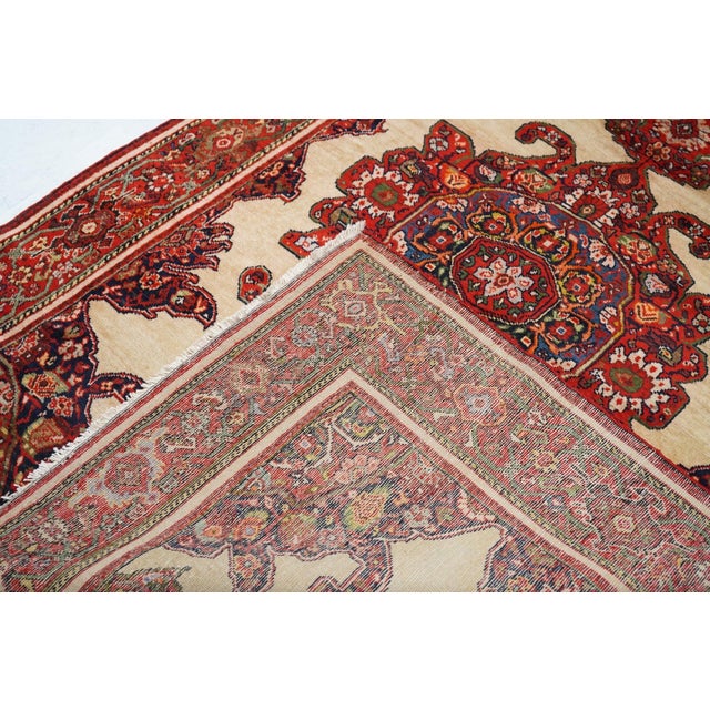 Red Antique Malayer Rug 4'2'' X 6'6'' For Sale - Image 8 of 8