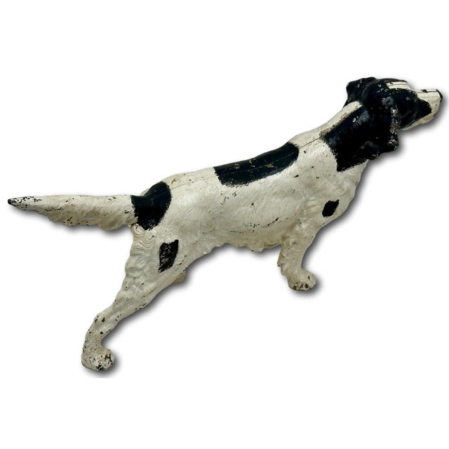 Large Vintage Hubley Manufacturing Company Cast Iron Setter / Hunting Dog Doorstop - Circa 1930s For Sale - Image 14 of 18