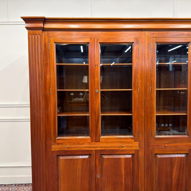 Classic English Bookcase with Columns For Sale - Image 12 of 18