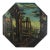 Vintage Octagonal Oil Painting - Classical Roman Ruins Capriccio Landscape For Sale