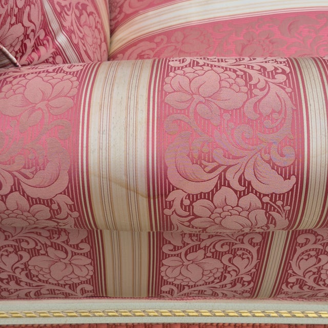 1990s Meroni Francesco Attr. Italian Neoclassical Style Arm Chair For Sale - Image 15 of 17
