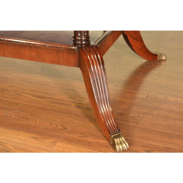 Traditional Custom Oval Traditional Mahogany Dining Table by Leighton Hall For Sale - Image 3 of 11