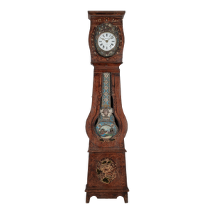 19th Century Country French Comtoise or Grandfather Clock With Automated Pendulum