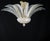 Vintage Palmette Pendant Light in Crystal Glass with Gold Thread, 1985 For Sale - Image 4 of 14