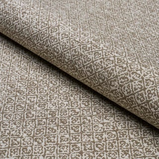 Schumacher Sarong Weave Indoor/Outdoor Fabric In Sea Salt For Sale