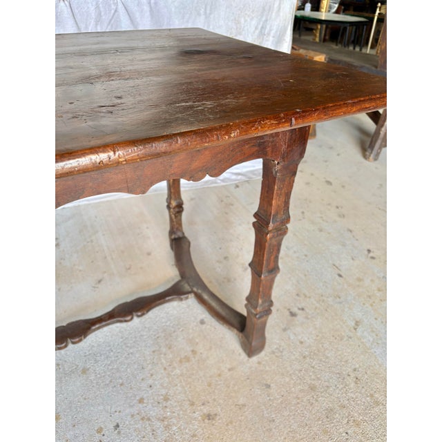 Late 19th Century French Pine Trestle Side Table For Sale - Image 10 of 13