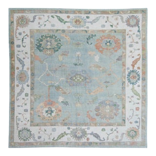 Turkish Oushak Square Rug 12'2" x 12'2" #20424 For Sale