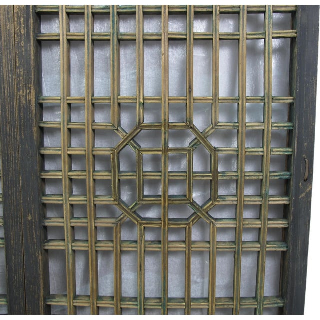 2000 - 2009 Pair of Vintage Chinese Latticed Screen Panel 2 For Sale - Image 5 of 7
