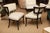 Mid-Century Modern Vintage Grosfeld House Regency Side Chairs With Cream and Off White Leopard Upholstery Pair Of For Sale - Image 3 of 10