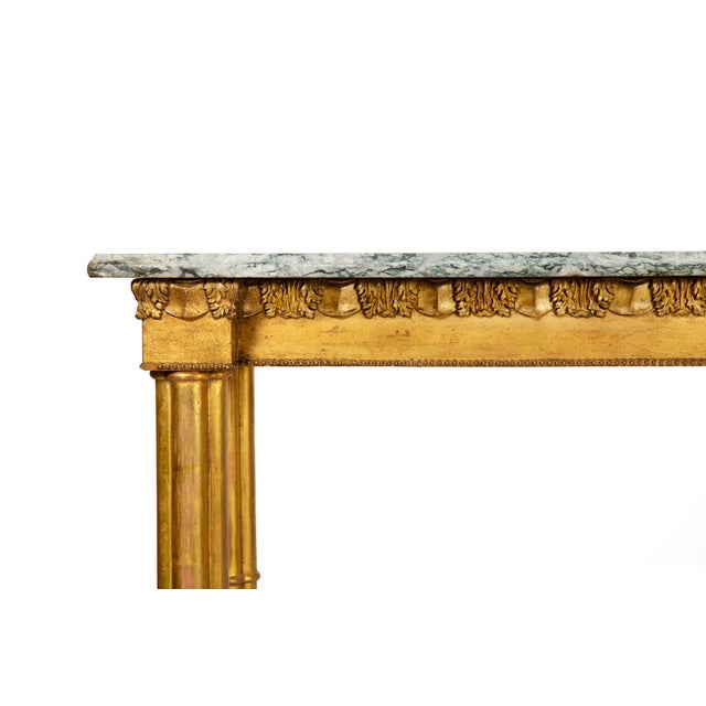 Neoclassical Simulated Bamboo Giltwood Console Pier Table, 20th Century For Sale - Image 9 of 16