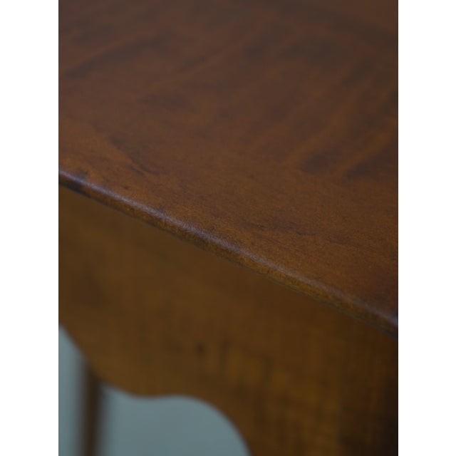 River Bend Tiger Maple Country Side Table For Sale - Image 10 of 14