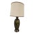 1960s Mid Century Modern Green Ceramic Lamp With Original Shade For Sale