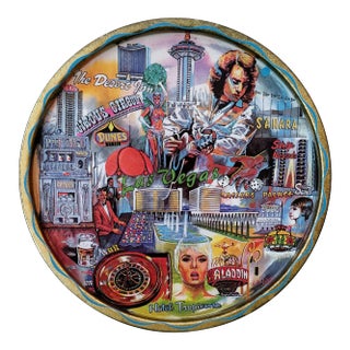 Vintage Iconic Las Vegas Graphics Tray For Sale