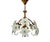 1980s Pair Match Vintage Murano Style Glass Daisy Chandelier With Handcrafted White Floral Details For Sale - Image 5 of 13