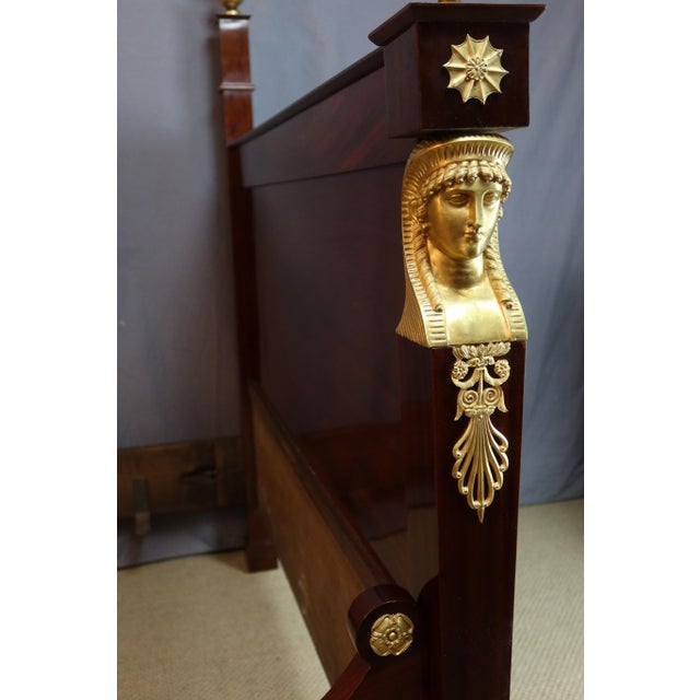 Antique Empire Bed in Mahogany, 1820 For Sale - Image 12 of 14