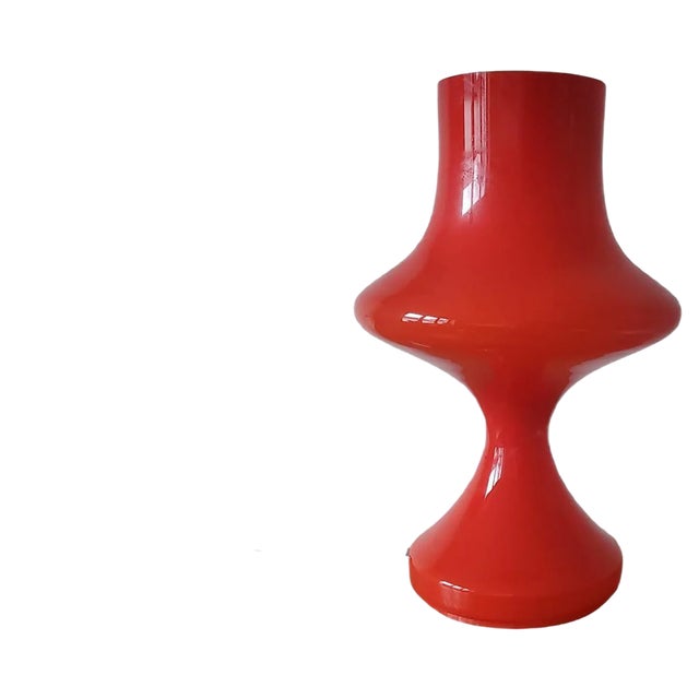 Mid-Century Glass Table Lamp, Tabery, 1970s For Sale