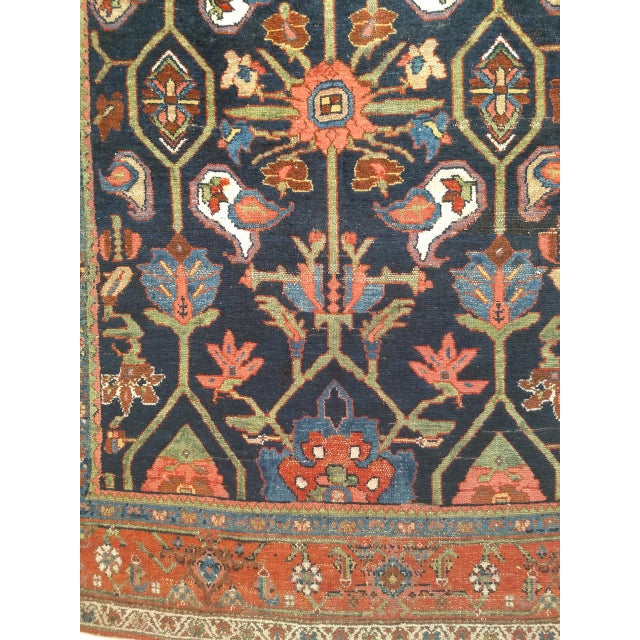 Antique Persian Mahal Sultanabad Rug, Hand-Knotted Wool, Geometric Pattern, 4x7, Navy & Red For Sale - Image 16 of 18