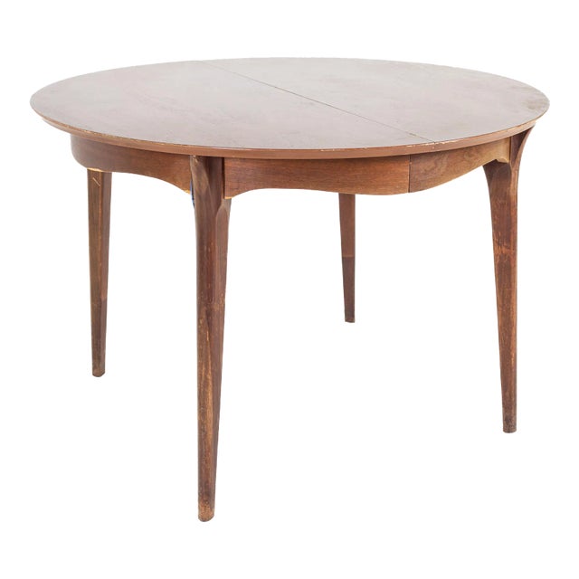 Drexel Dateline Mid Century Walnut Dining Table For Sale