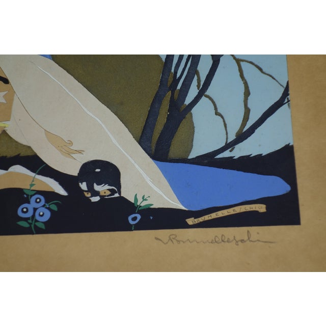 Umberto Brunelleschi, Art Deco Composition, Early 1900s, Lithograph For Sale - Image 8 of 12