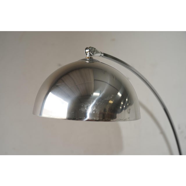 1960s 1960s Mid Century Modern Petite Chrome Arc Floor Lamp by Nova of Califonia For Sale - Image 5 of 12