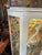 1970s Vintage White Wooden Short Light Up Glass Display Cabinet With Tropical Wallpaper Background For Sale - Image 5 of 11
