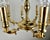 Vintage Spanish 4 & 6 Light Golden Brass Chandeliers from Saeval, Set of 2 For Sale - Image 5 of 10