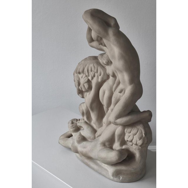 Gray Art Nouveau Zeus & Io Sculpture in Terracotta by Kai Nielsen for Kähler, Denmark, 1922 For Sale - Image 8 of 18