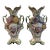 Pair of Circa 1830 Coalbrookdale Applied Decoration Floral Vases For Sale
