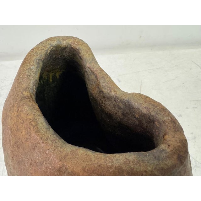 Large Brutalist Belgian Stoneware Vase For Sale - Image 9 of 13