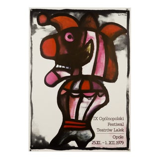 9th National Puppet Theatre Festival Exhibition Poster by Jan Lenica, 1979 For Sale
