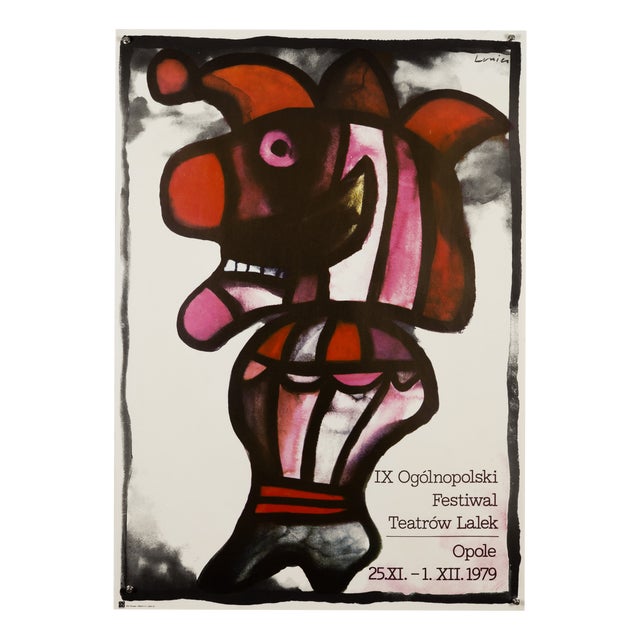 9th National Puppet Theatre Festival Exhibition Poster by Jan Lenica, 1979 For Sale