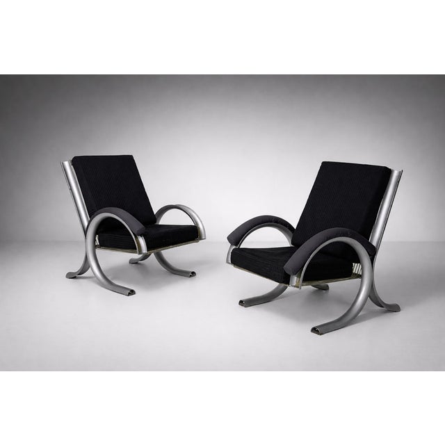 Metal Ferrotipi Prototype Armchairs by Gianantonio Malacrida and P. Resmini, 1968, Set of 2 For Sale - Image 7 of 16