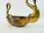 Vintage Brass Double Swan Centerpiece Bowl For Sale - Image 4 of 10