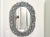 Glass Hand-Carved Indonesian Style Oval Mirror in Grey For Sale - Image 7 of 7