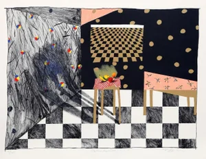 R. Feinstein, "Fortune Hunter," Lithograph