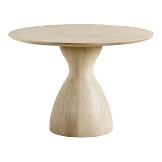 Modern Oak Pedestal Dining Table For Sale