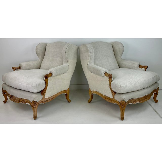 Pair of 19th Century Bergere Chairs For Sale In Nashville - Image 6 of 9