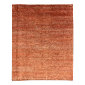 Modern Solid Rug in Warm Burnt Orange Tones 9'5 X 12'2
