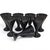 Mid 20th Century La Rochère Fidji Black Amethyst Pressed Glass Goblets, Set of Eight For Sale - Image 4 of 15