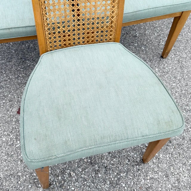 Mid Century Modern Burlwood Caneback Dining Chairs - Set of 6 For Sale - Image 4 of 11