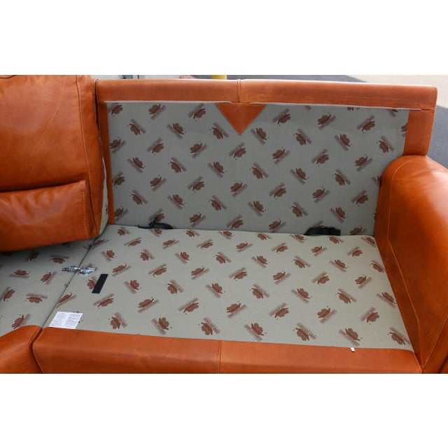 Vintage Gamma Arredamenti Italian Leather Sectional Sofa | Modular Corner Sofa | Cognac Tan Leather | Made in Italy For Sale - Image 11 of 18
