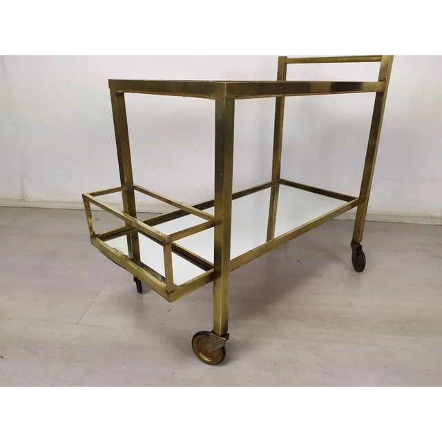 Jacques Adnet Art Deco Modern Trolley by Jacques Adnet For Sale - Image 4 of 18