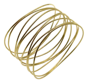 1990s 18k Gold Tiffany & Co. Elsa Peretti Nine-Row Wave Bracelet