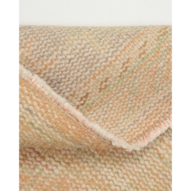 1970s Vintage Turkish Oushak Handmade Wool Cotton Orange Area Rug For Sale - Image 10 of 12